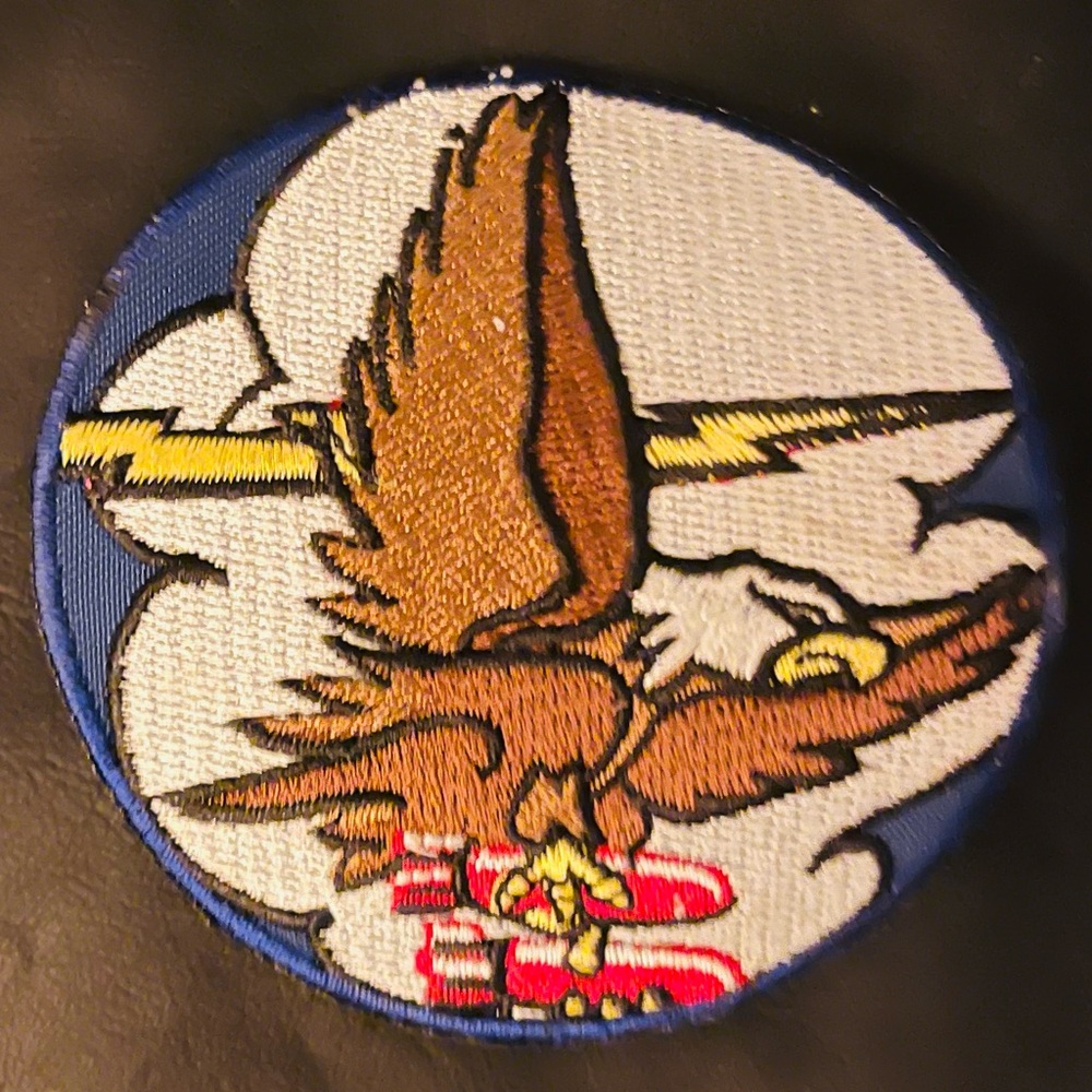 Embroidered  718th Bomb Squadron Patch (449th Bomb Group), Eagle & Bombs
